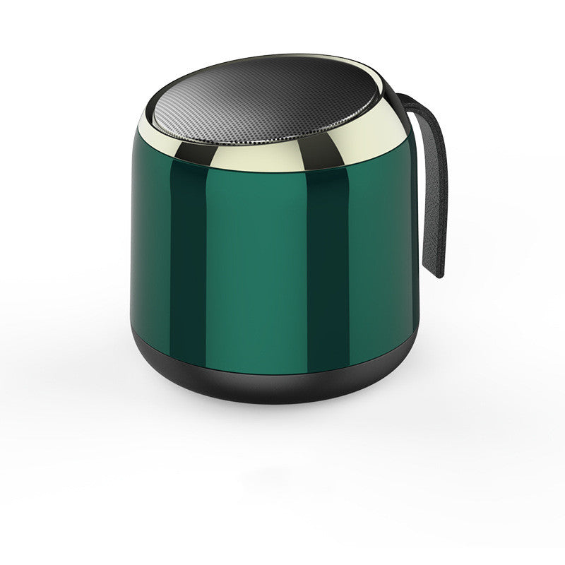 Hochleistungs-Subwoofer von Mein Shop, kabelloser Bluetooth-Audio-Subwoofer mit hohem Lautstärkepegel, sichtbare Bedienelemente.