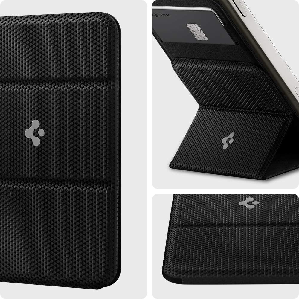 Magnetischer Kartenhalter für Handy, Smartphone Halter mit Kartenfach, kompatibel mit verschiedenen Mobiltelefonen, in neutralem Design