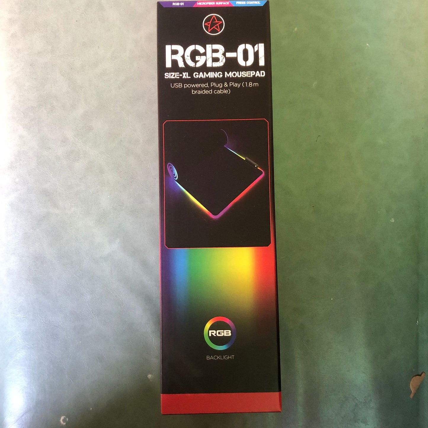 Luminous RGB Gaming-Mauspad, farbig leuchtend, große Größe, rutschfest, dicker Gaming-Teppich für Computer und Spiele.