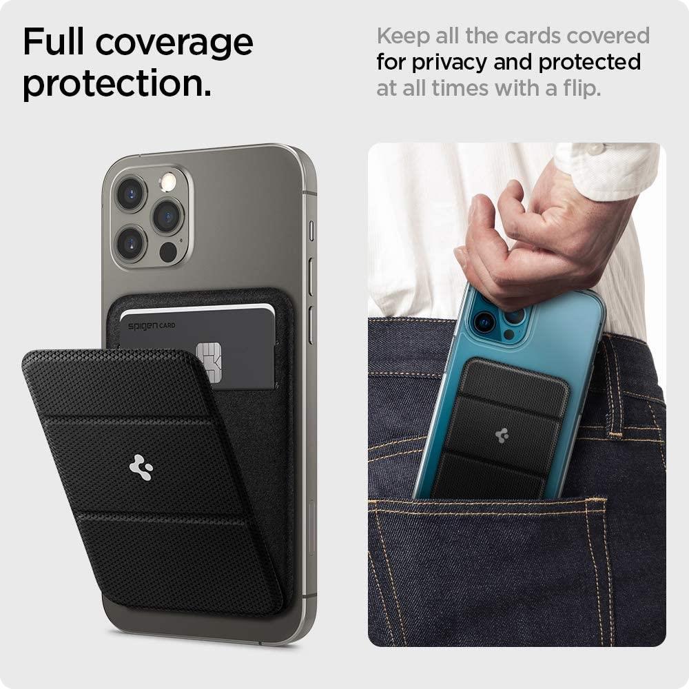 Magnetischer Kartenhalter für Handy, praktische Handy-Accessoires, zeigt den Kartenhalter auf einem Smartphone in Nahaufnahme.
