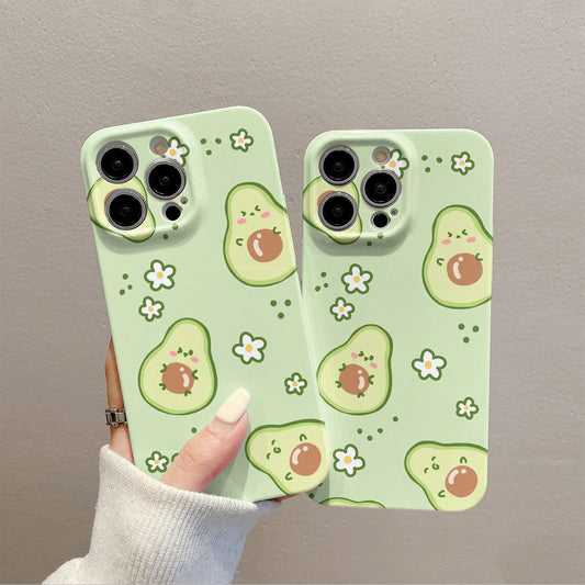 Schützende Handyhülle im Avocado-Film-Design für Smartphone, transparent und stilvoll, passend für verschiedene Modelle.