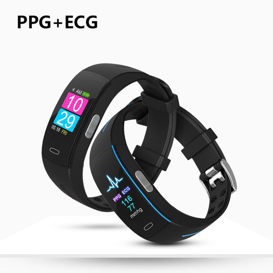 Schwarzes P3 Farbdisplay Smart Armband von Mein Shop mit farbigem Bildschirm und Fitness-Tracking-Funktionen