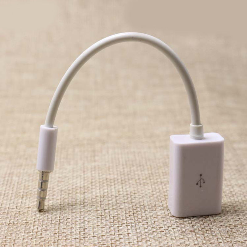 Kfz MP3 AUX 3,5mm Male auf USB 2.0 Female Konverterkabel für Auto-Innenraum, neue hochwertige Audio-Verbindung