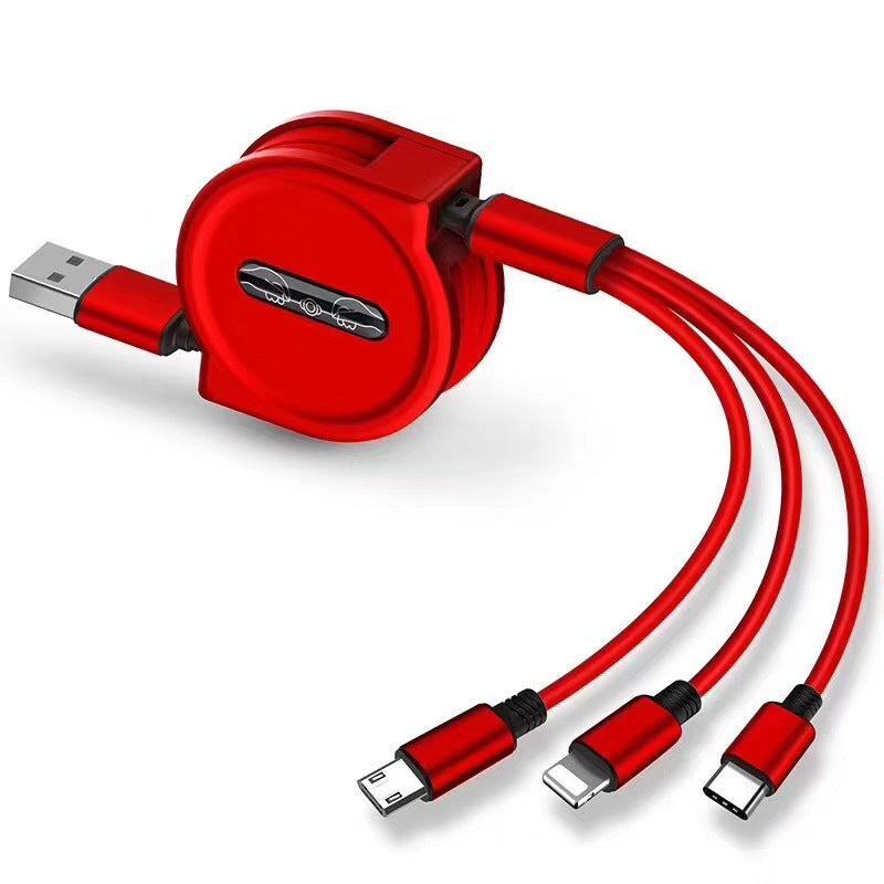Mehrzweck-USB-C-Kabel von Mein Shop, ausziehbares 3-in-1 Ladekabel für schnelle Datenübertragung und Aufladung.