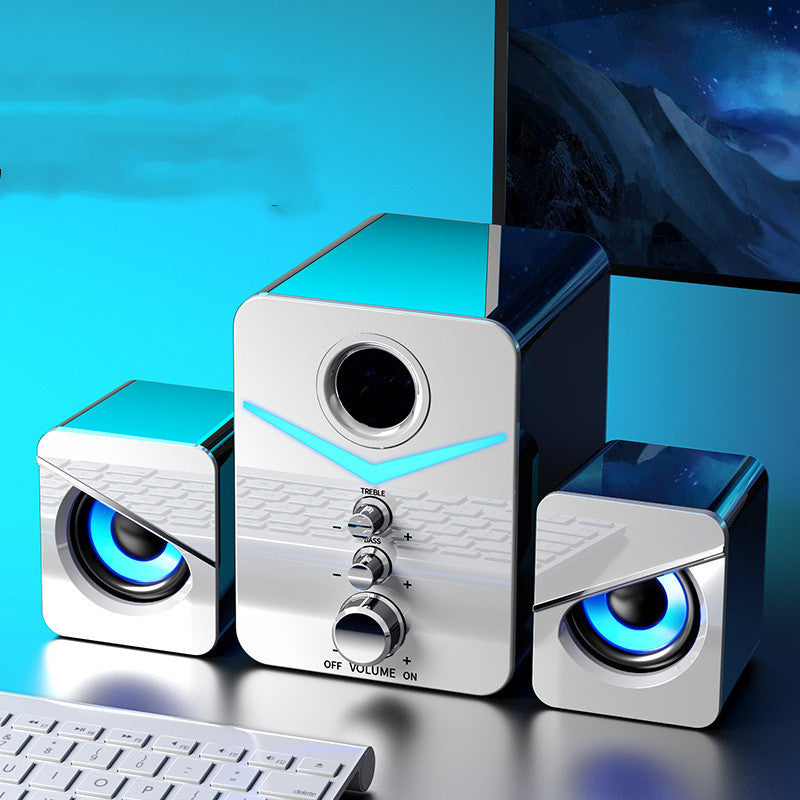 Kompatible Desktop-Computer-Soundbar mit Bluetooth, kompakte und handliche Lautsprecher für klaren Klang