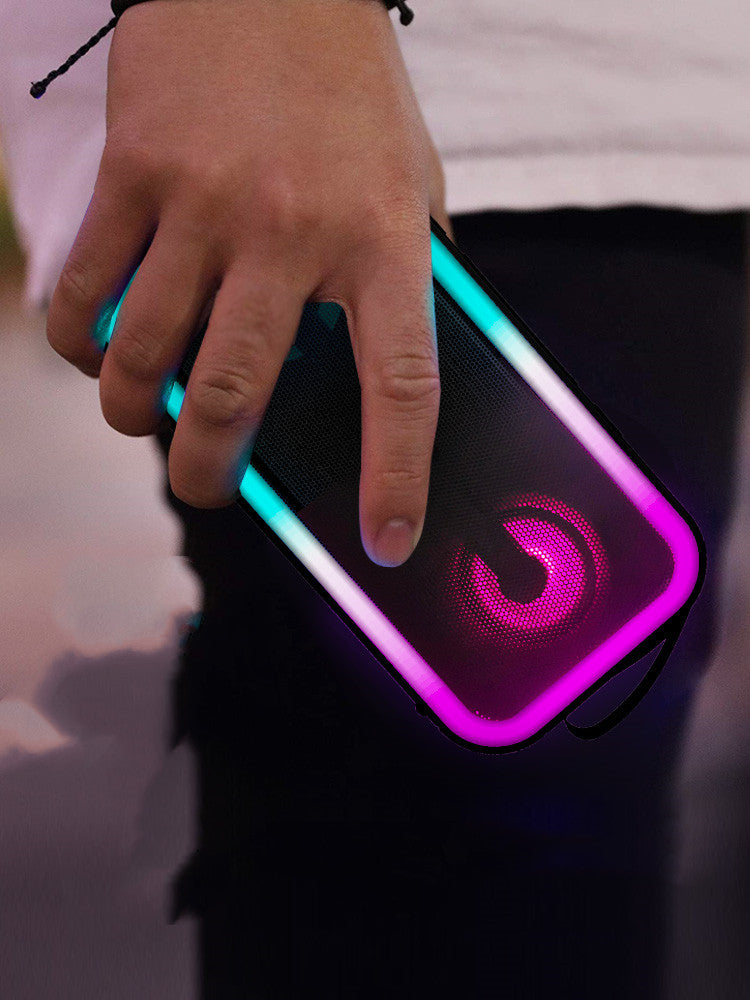 Bluetooth-Lautsprecher mit bunten Lichtern, Doppel-Lautsprecher und großem Volumen für Zuhause, von Mein Shop