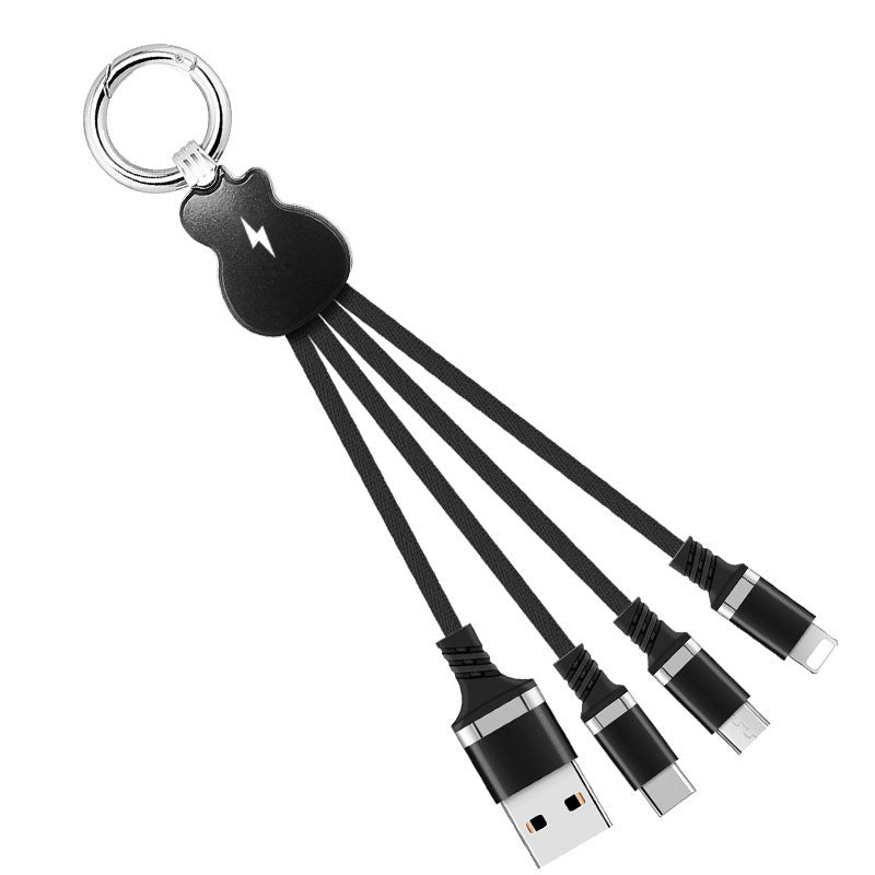 Luminous Datenkabel von One For Three, leuchtendes USB-Ladekabel, schwarzes Design, langlebiges Material, ideal für schnelle Datenübertragung