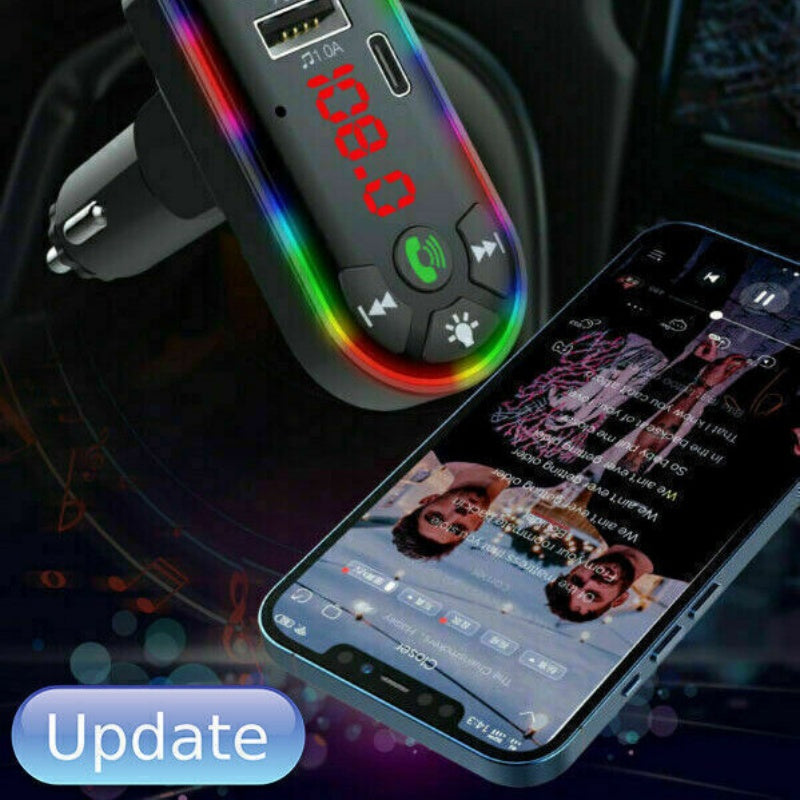 Bluetooth 5.0 MP3-Player und FM-Transmitter für Auto, mit USB-Ladegerät und Radio, kompakte Adapter von Mein Shop