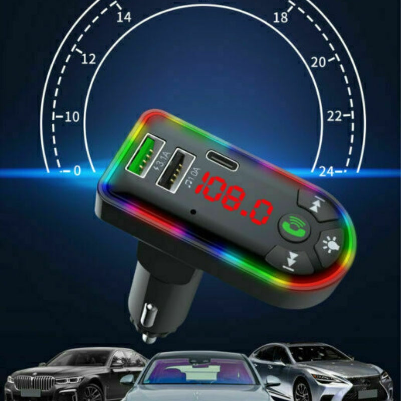 Bluetooth 5.0 MP3-Player und FM-Transmitter für Auto, inklusive Schnellladeadapter und Radio, von Mein Shop