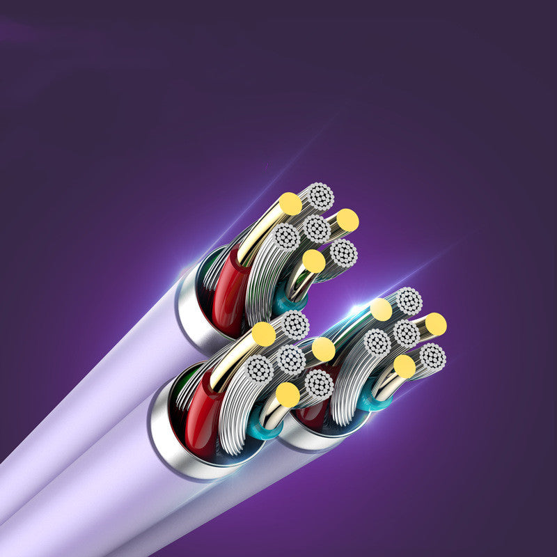 Mehrfacher Creative Gift Spring One For Three Datenkabel von Mein Shop, flexible Kabel mit mehreren Anschlüssen.