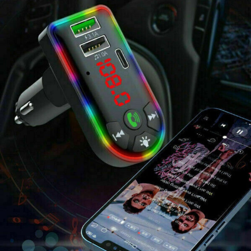 Bluetooth 5.0 MP3-Player und FM-Transmitter für Auto, mit Schnellladeadapter und Radio, kompatibel mit Mein Shop Car Zubehör