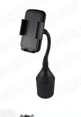 Auto-Getränkehalter und Handyhalter Modell 090-080B, schwarz, im Auto befestigt, für sicheren Halt während der Fahrt