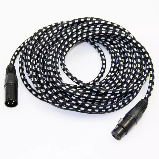 Kabel mit Cannon Drahtmale zu Femal Audio-Mikrofon-Connector, schwarz, für professionelle Mikrofonverbindungen