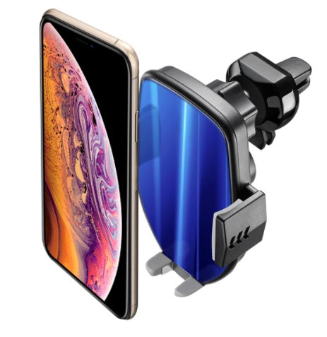 Drahtloses Qi-Ladegerät für Autos, 10W Schnellladung, berührungslos, multifunktional, passend für Smartphones, in Schwarz.