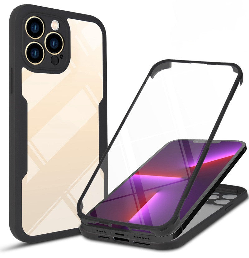 Schutzhülle für Handy, Front- und Rückseite, schwarze Handyhülle aus robustem Material von Mein Shop