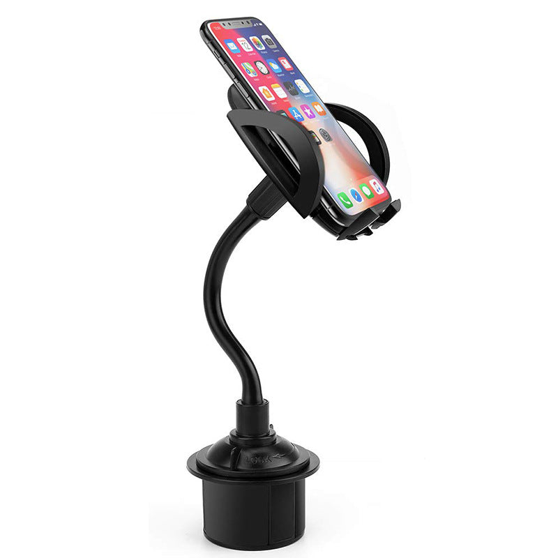 Auto-Getränkehalter mit Handyhalterung von Mein Shop, geeignet für sicheren Halt im Fahrzeug, sichtbare Halterung und Smartphone.