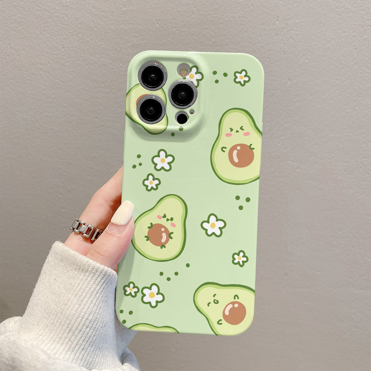 Avocado-Design Handyhülle aus Kunststoff für Smartphone, schützende Handyhülle mit Avocado-Motiv, passend für verschiedene Modelle