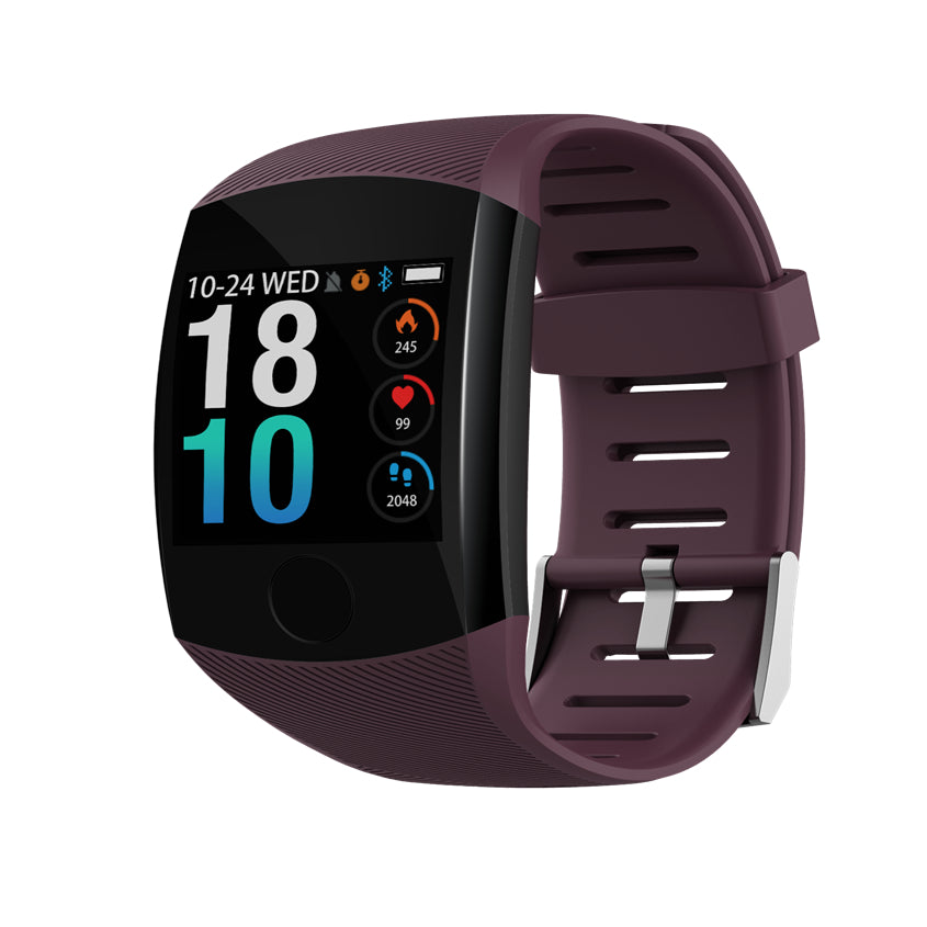 Smart Call Reminder Sportuhr von Mein Shop, digitale Anzeige, sportliches Design, zeigt Uhrzeit und eingehende Anrufe.