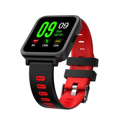 Schwarz Smarteruhr mit Herzfrequenzmesser, Bluetooth-Anruf, Smart-Reminders und Fitness-Tracking, tragbar am Handgelenk