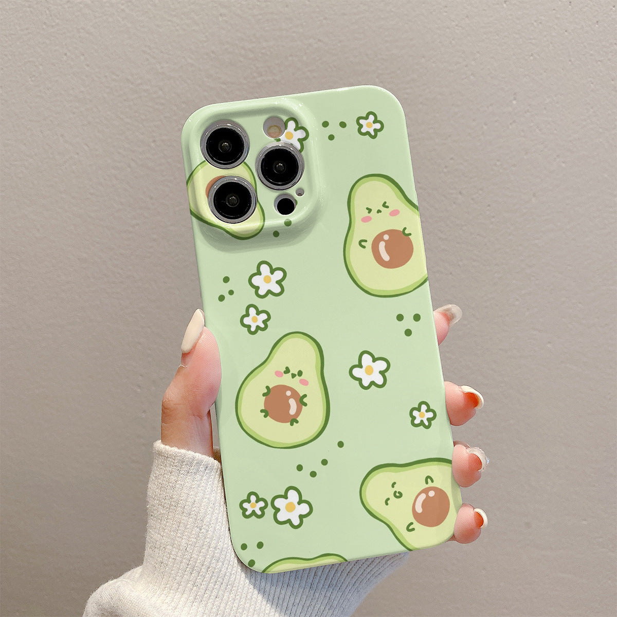 Avocado-Design Handyhülle aus flexiblem Kunststoff für Mobiltelefone, schützt das Smartphone vor Kratzern und Stößen