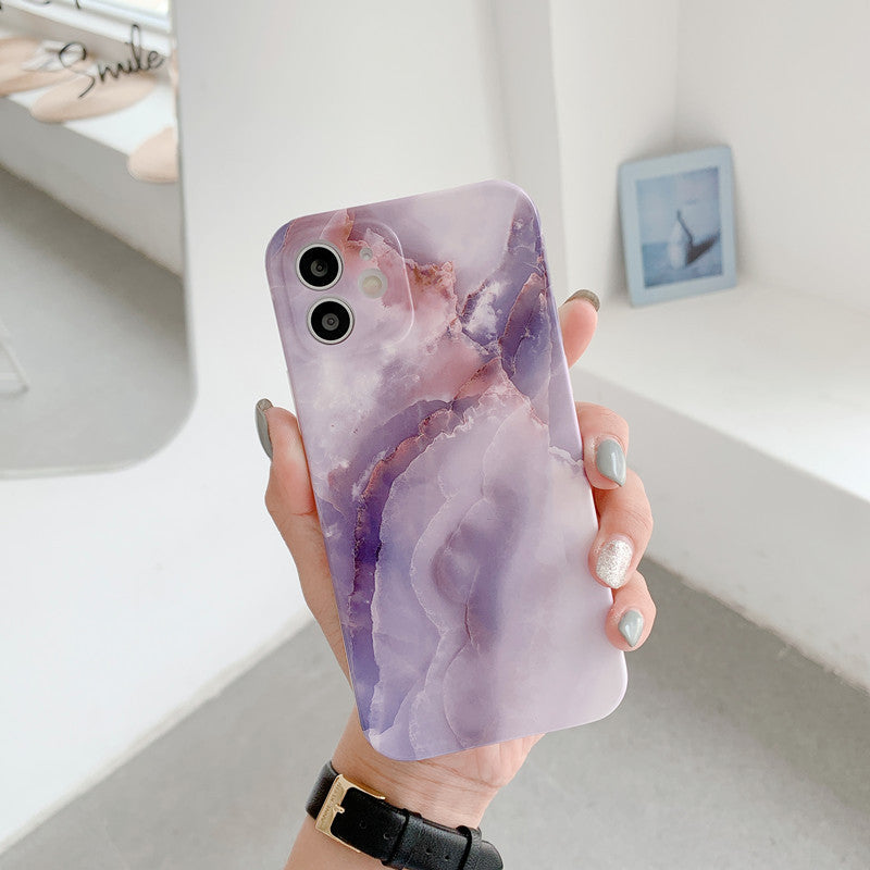 Schützende Handyhülle mit Marmor-Design, Vollcover, weiche und flexible Schutzhülle für Smartphone, in kreativem Muster.