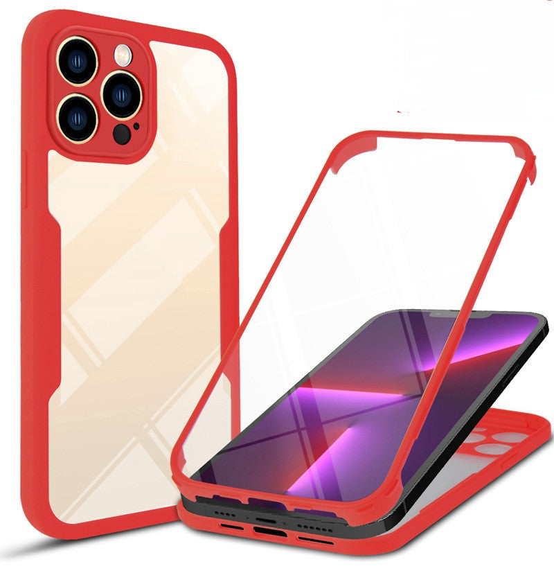 Schützende Handyhülle für Vorder- und Rückseite, kompatibel mit Mobiltelefon, von Mein Shop, in Schwarz mit weichem Material