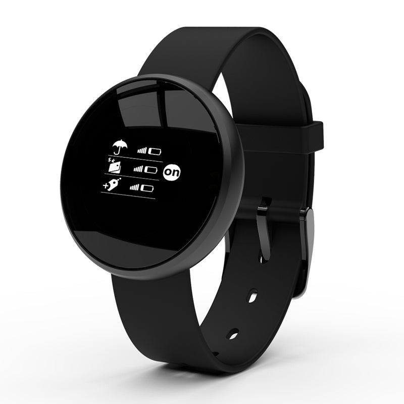 Schwarzes Technologie-Smartarmband von Mein Shop, modernes Fitness- und Smart-Wear mit digitalem Display.