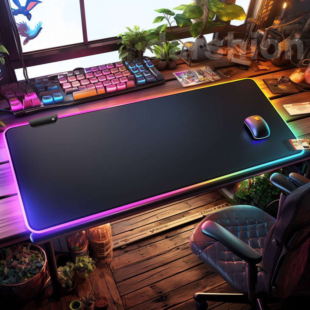 Luminous RGB Gaming-Mauspad, bunt beleuchteter, großer, rutschfester, dicker Spiel-Mauspad von Mein Shop