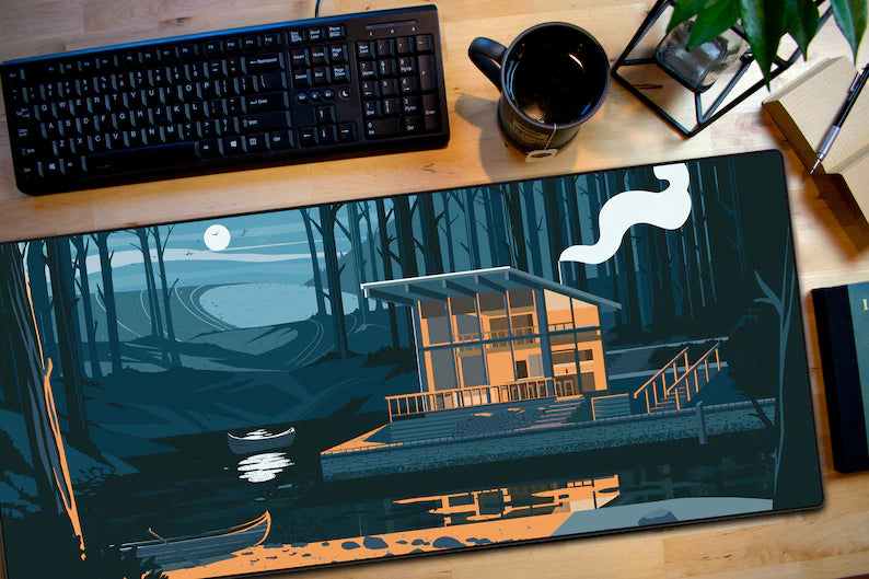 Langes Mauspad von Mein Shop, elastische Tastatur- und Schreibtischmatte für Büro und Gaming, mit weicher Oberfläche und rutschfestem Boden