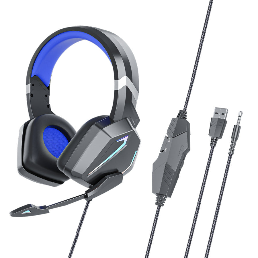 Gaming-Computer, Smartphone und Kopfhörer für E-Sports, abgebildet auf einem modernen Gaming-Setup.
