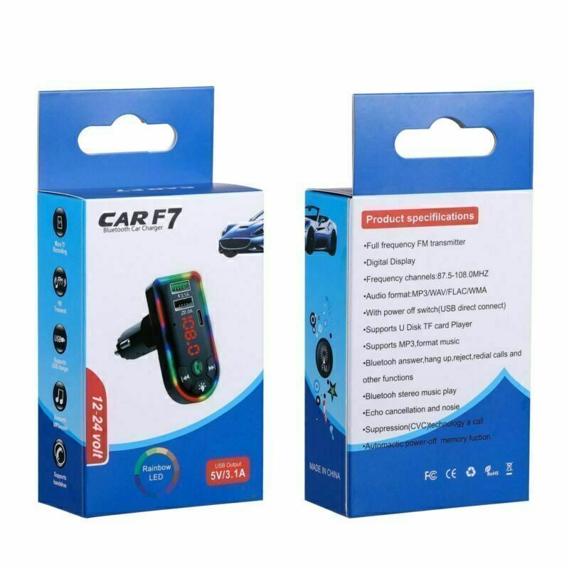 Bluetooth 5.0 MP3-Player und FM-Transmitter im Auto, mit 3.1A Schnellladegerät und Radio, kompakte Adapter von Mein Shop