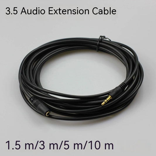 Hochwertiges Audio-Extensionkabel von Mein Shop, ideal für Computer und Audiogeräte, zeigt Kabel und Anschlüsse in Nahaufnahme