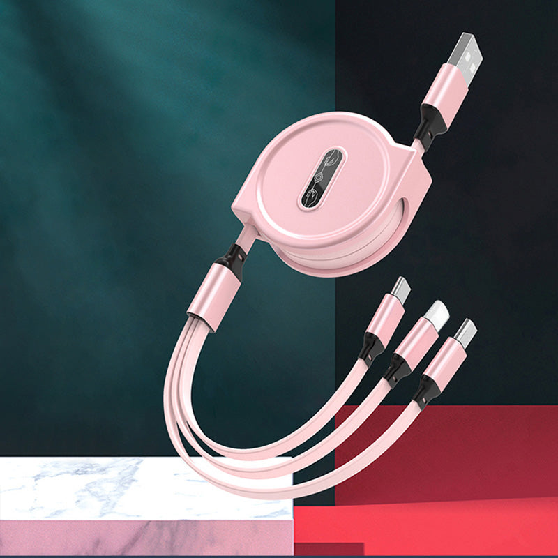 Mehrzweck-Teleskop-Datenkabel von Mein Shop, 3-in-1 Schnellladekabel mit flexibler Teleskopfunktion