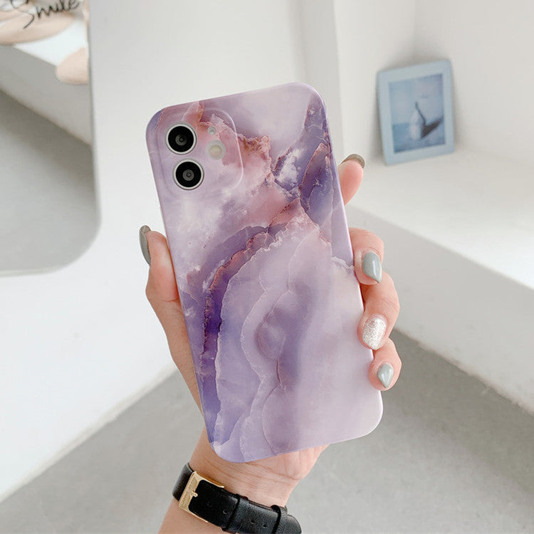 Kreative Marmor Soft Vollschutz-Handyhülle für Smartphone, flexible Schutzhülle im Marmordesign, passend für verschiedene Modelle